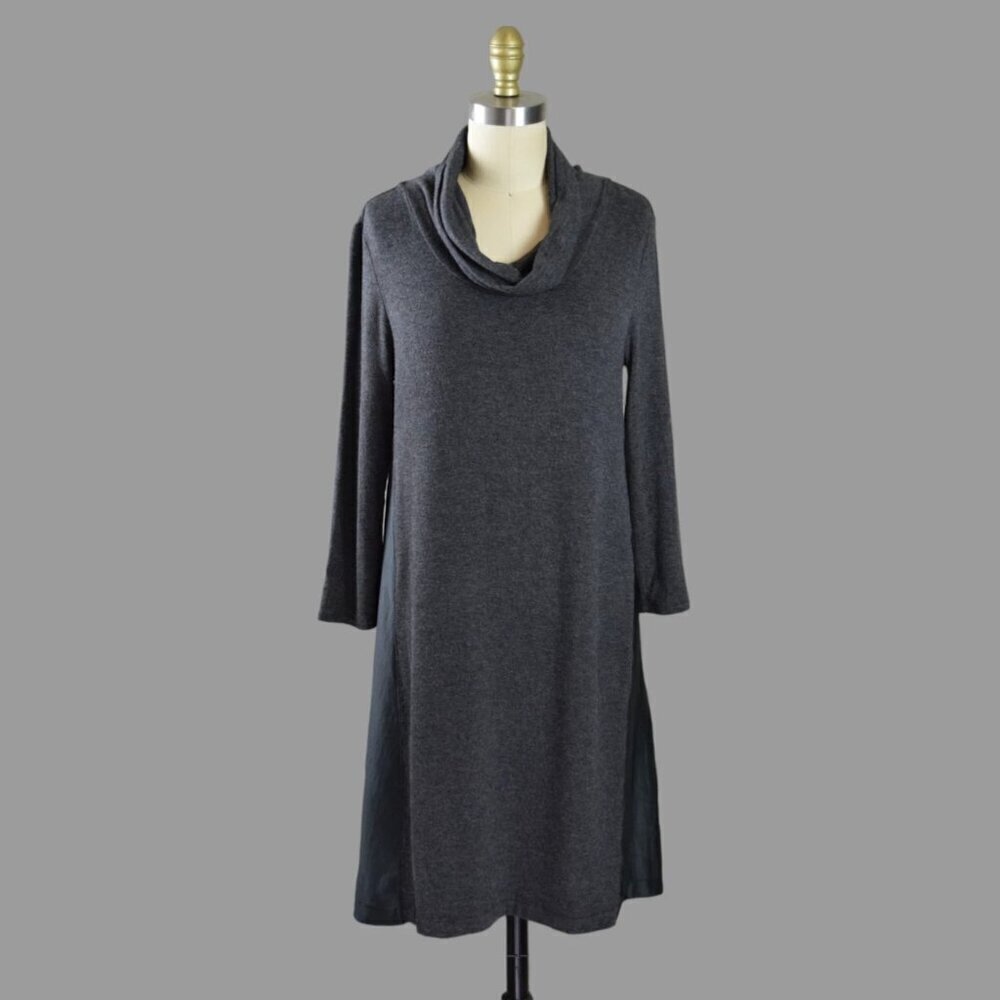 ANTHROPOLOGIE SATURDAY SUNDAY GRAY MARLED TURTLENECK SWEATER DRESS